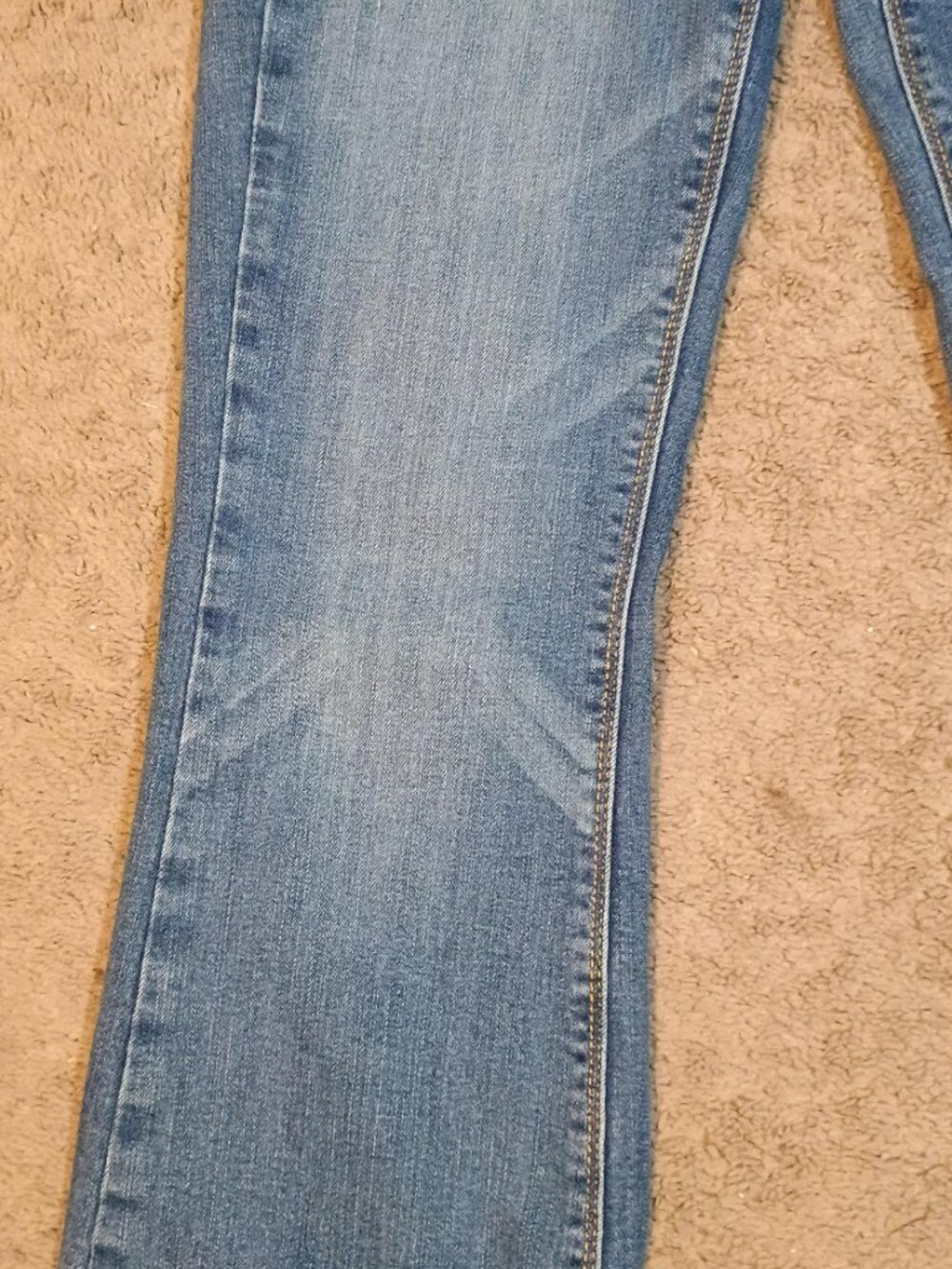 American Eagle/Artist Jeans/Womens 8 Long Blue Low Rise Flare Bootcut Y2K Festiv - Picture 6 of 11